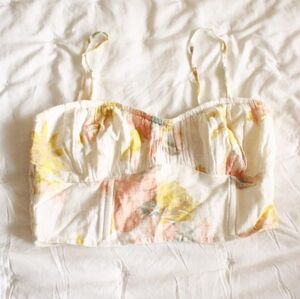 American Eagle Floral Cream Women's Top